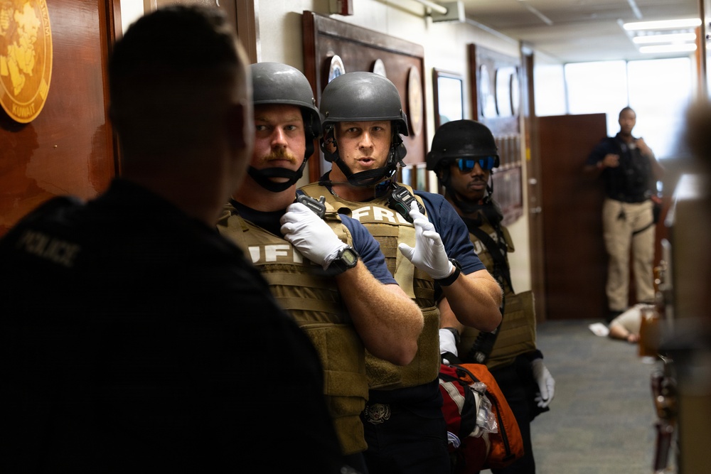 Simulated attack tests partnerships protecting Marine Corps logistics hub