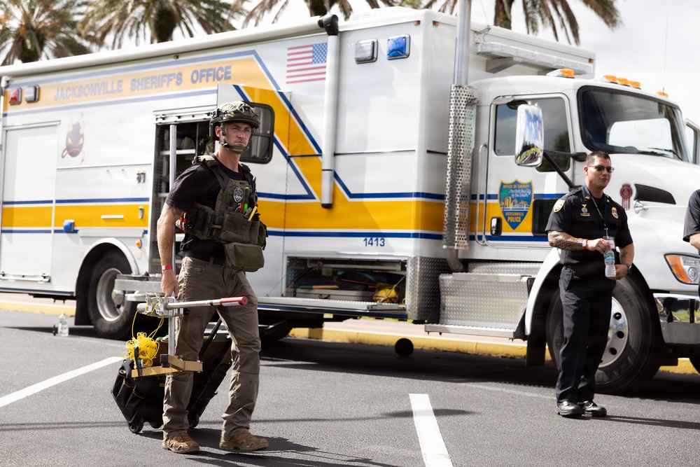 Simulated attack tests partnerships protecting Marine Corps logistics hub