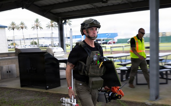 Simulated attack tests partnerships protecting Marine Corps logistics hub