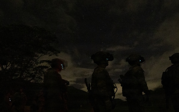 25th Infantry Division Soldiers Conduct Low-Light Fast-Rope Training