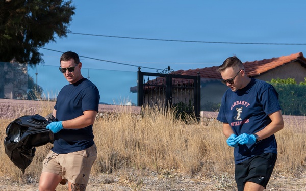 NSA Souda Bay Chief’s Mess Clean Up Local Beach