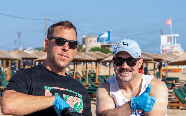 NSA Souda Bay Chief’s Mess Clean Up Local Beach