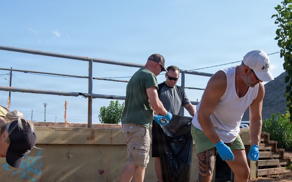 NSA Souda Bay Chief’s Mess Clean Up Local Beach