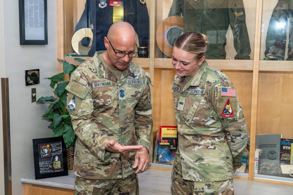 Chief Master Sgt. Of the Space Force John Bentivegna Visit to NSDC