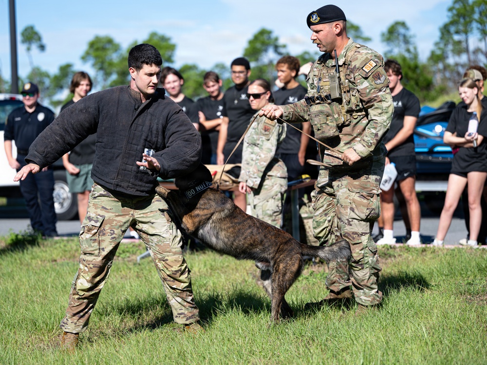 325th SFS showcases capabilities to DEP recruits