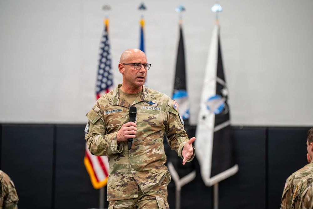 Chief Master Sgt. Of the Space Force John Bentivegna Visit to Schriever