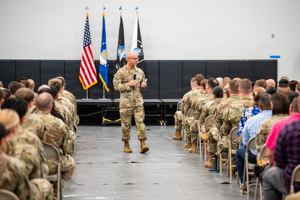 Chief Master Sgt. Of the Space Force John Bentivegna Visit to Schriever