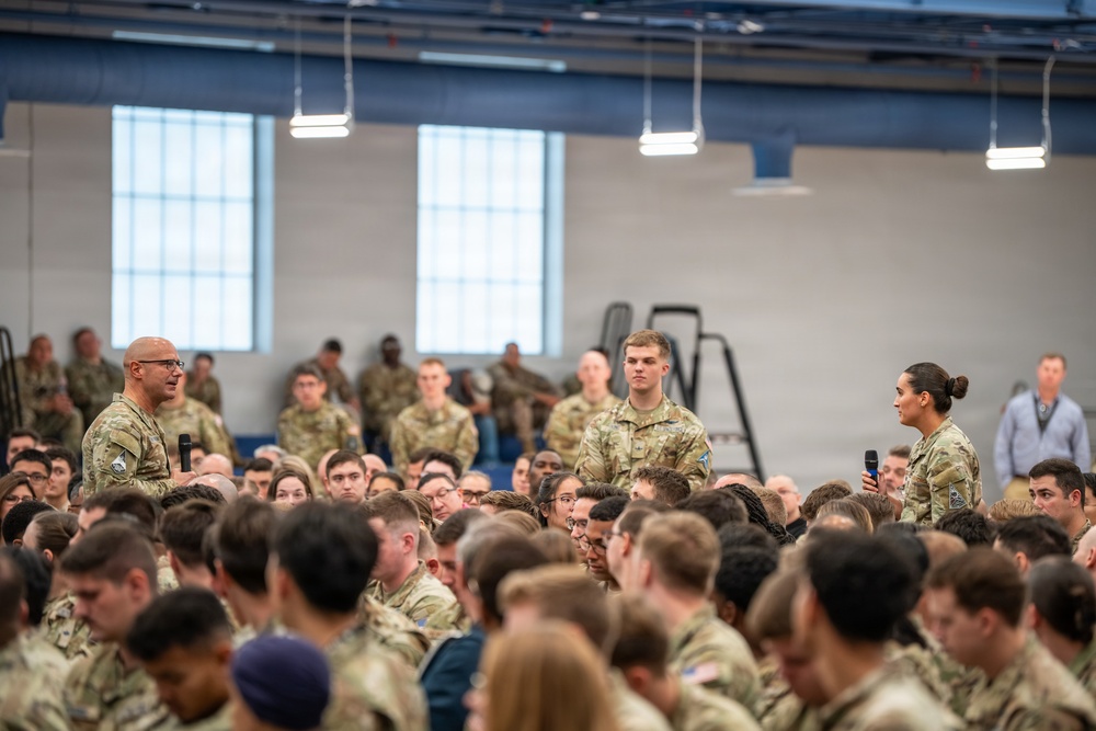 Chief Master Sgt. Of the Space Force John Bentivegna Visit to Schriever
