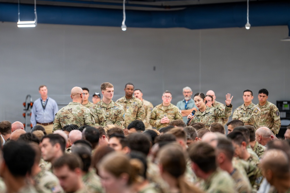 Chief Master Sgt. Of the Space Force John Bentivegna Visit to Schriever