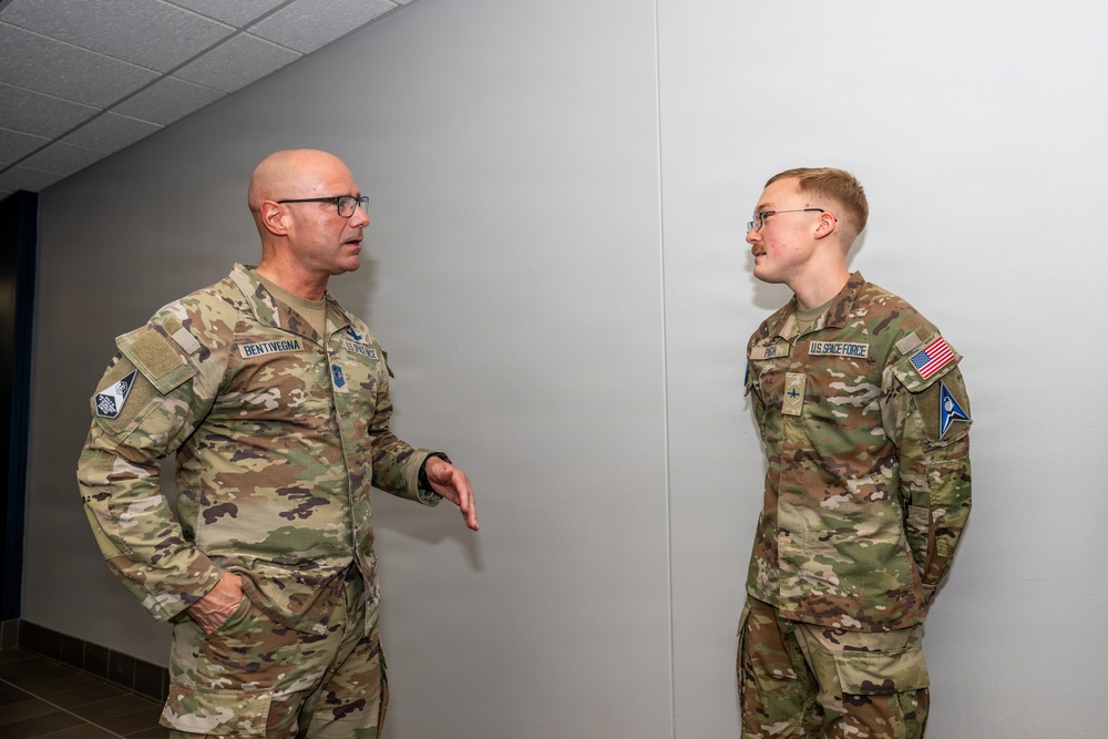 Chief Master Sgt. Of the Space Force John Bentivegna Visit to Schriever