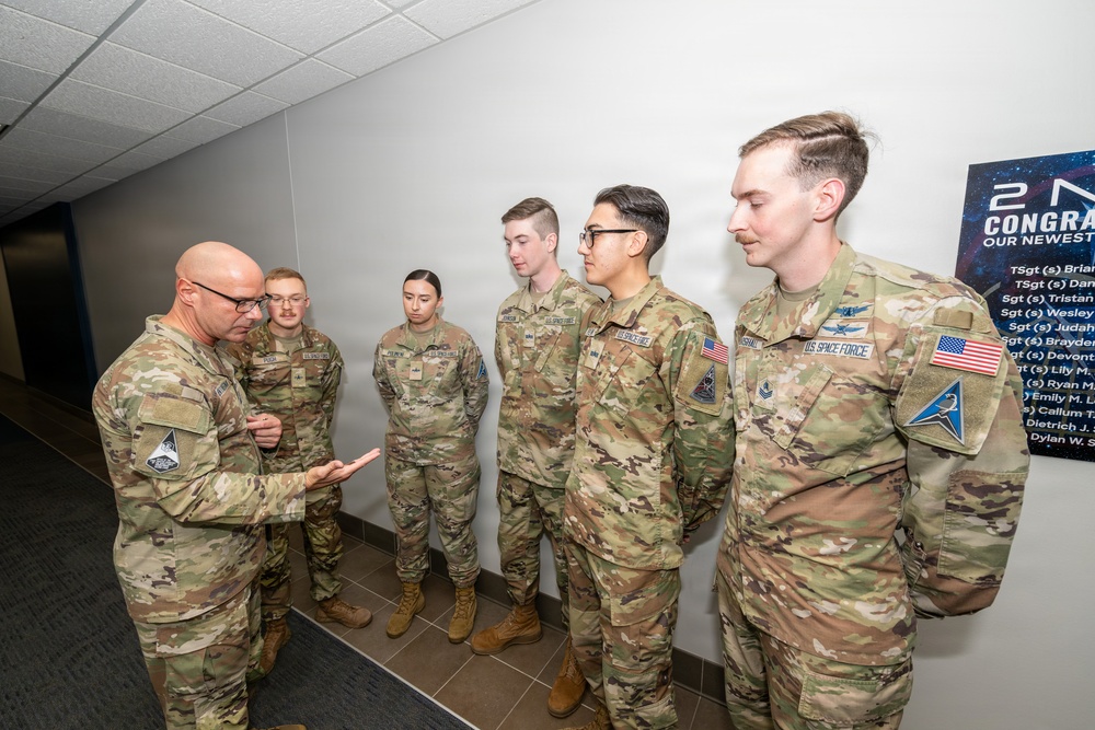 Chief Master Sgt. Of the Space Force John Bentivegna Visit to Schriever
