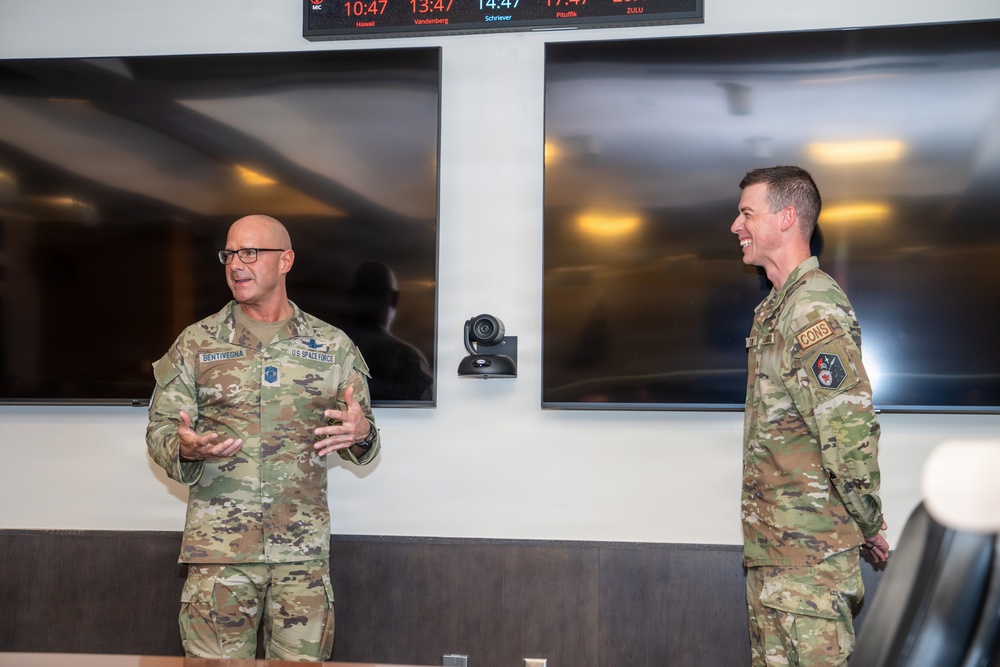 Chief Master Sgt. Of the Space Force John Bentivegna Visit to Schriever