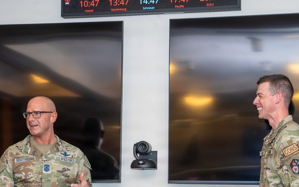 Chief Master Sgt. Of the Space Force John Bentivegna Visit to Schriever