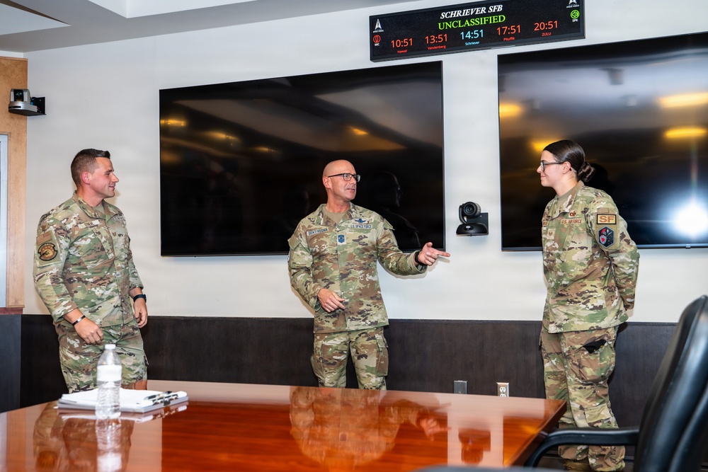 Chief Master Sgt. Of the Space Force John Bentivegna Visit to Schriever