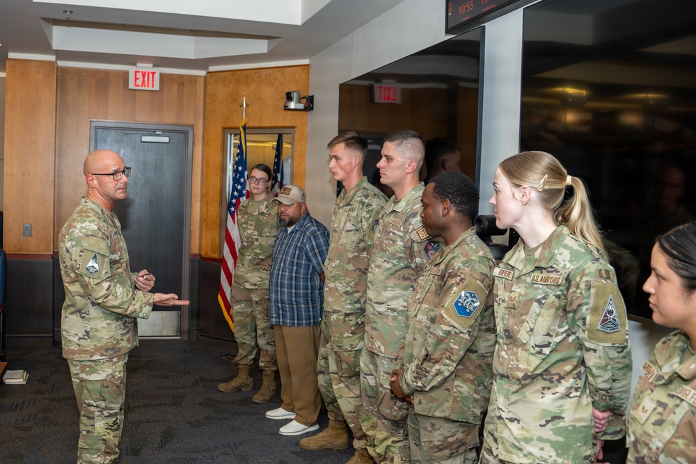 Chief Master Sgt. Of the Space Force John Bentivegna Visit to Schriever