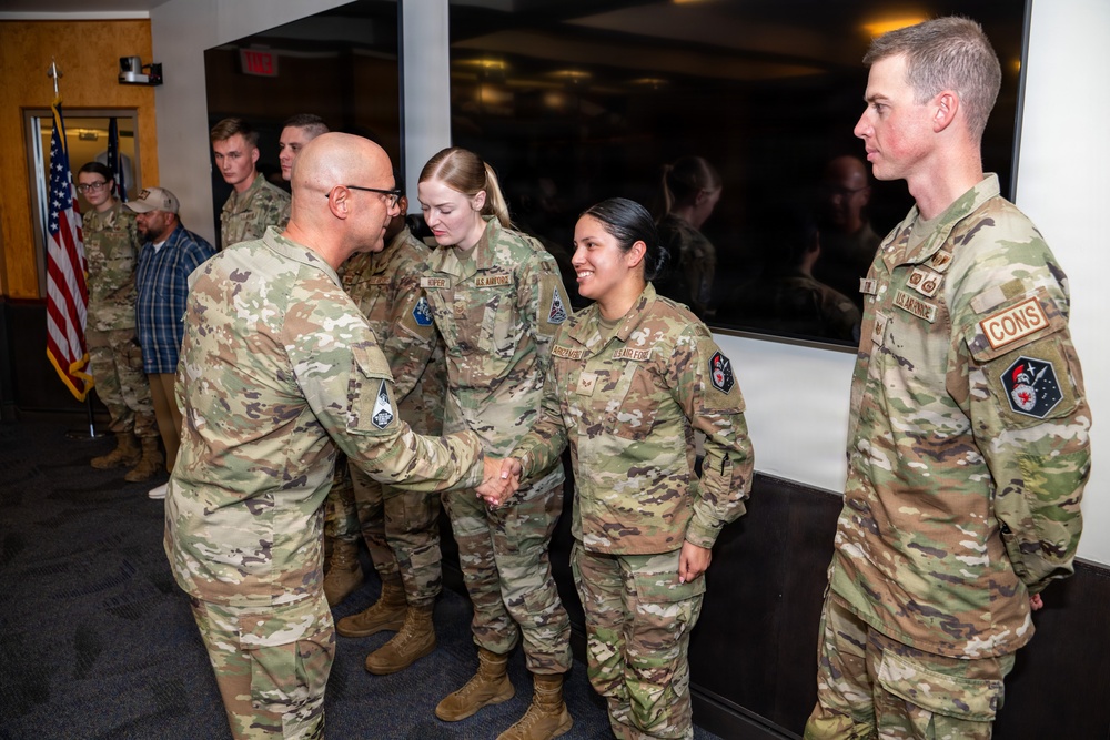 Chief Master Sgt. Of the Space Force John Bentivegna Visit to Schriever