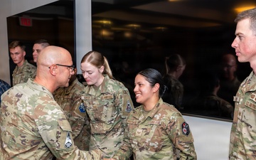 Chief Master Sgt. Of the Space Force John Bentivegna Visit to Schriever