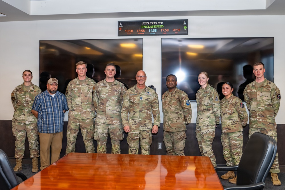Chief Master Sgt. Of the Space Force John Bentivegna Visit to Schriever