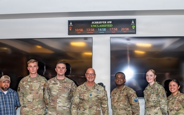 Chief Master Sgt. Of the Space Force John Bentivegna Visit to Schriever