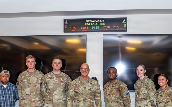 Chief Master Sgt. Of the Space Force John Bentivegna Visit to Schriever