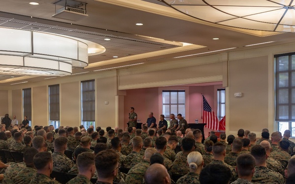 Suicide Awareness and Prevention Town Hall on Marine Corps Base Camp Lejeune