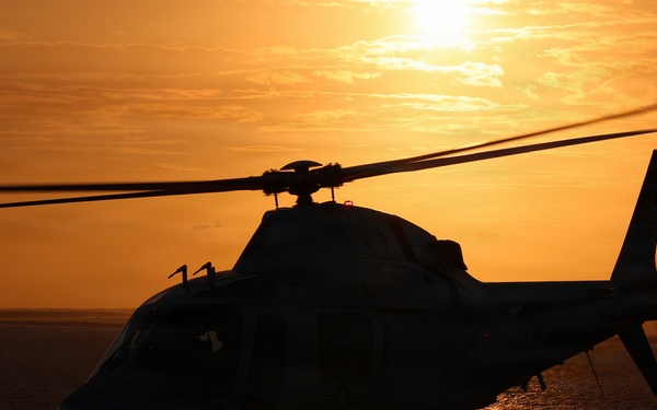 TH-73A "Thrasher" sunset formation flight