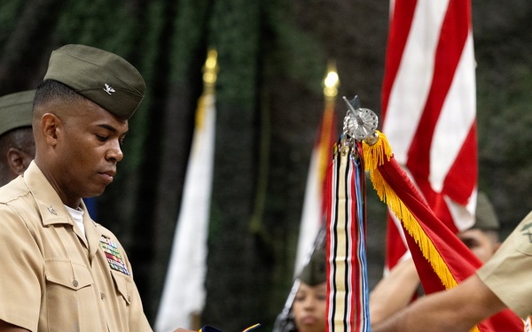 Blount Island Command marks 40 years, renames road for founding commander Len Loving