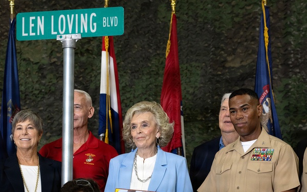 Blount Island Command marks 40 years, renames road for founding commander Len Loving