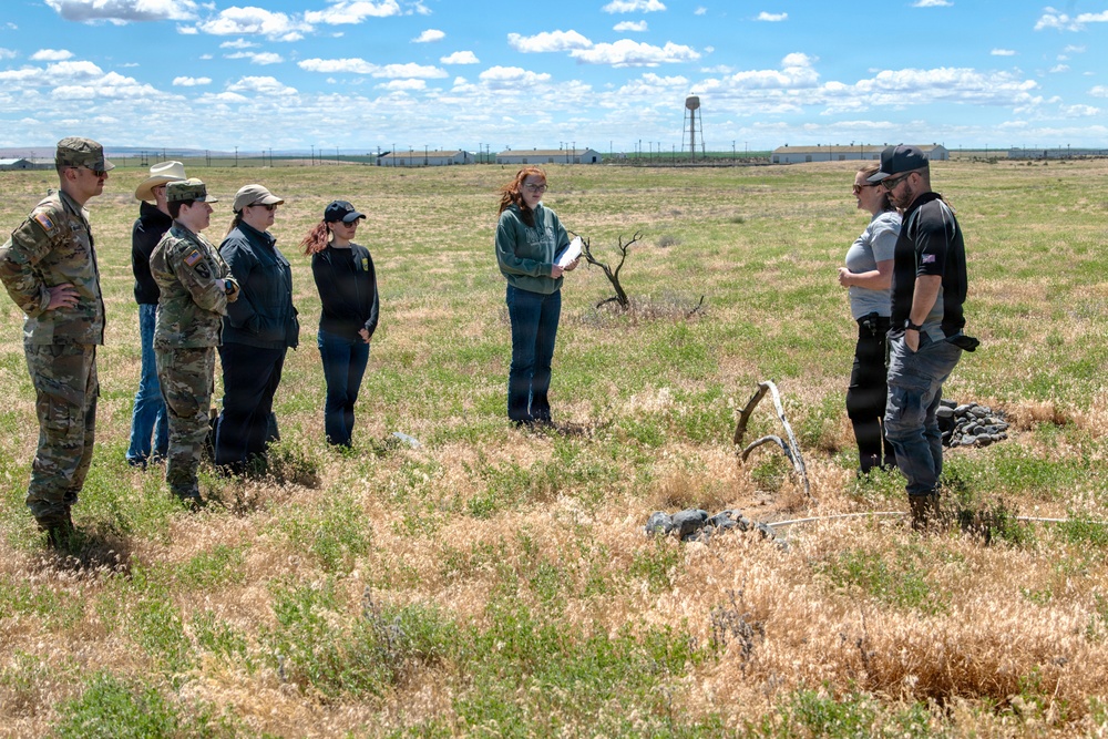 Oregon National Guard Soldiers and civilian employees learn about Eastern Oregon’s Borrowing Owls