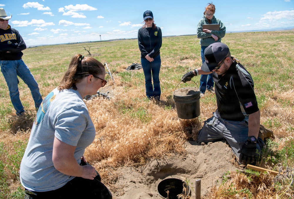 Oregon National Guard Soldiers and civilian employees learn about Eastern Oregon’s Borrowing Owls