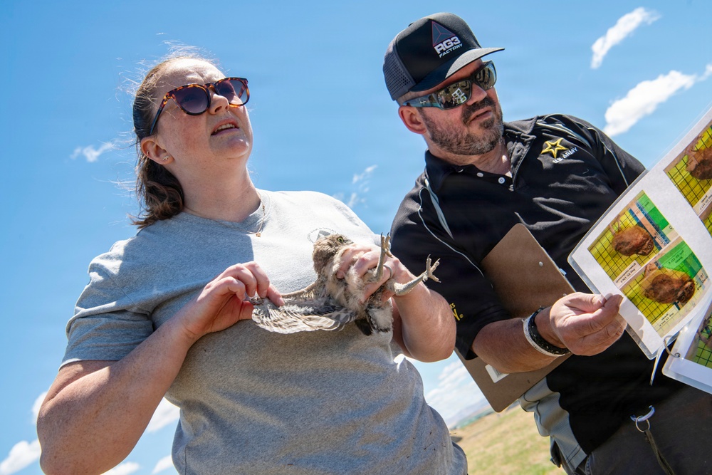 Oregon National Guard Soldiers and civilian employees learn about Eastern Oregon’s Borrowing Owls