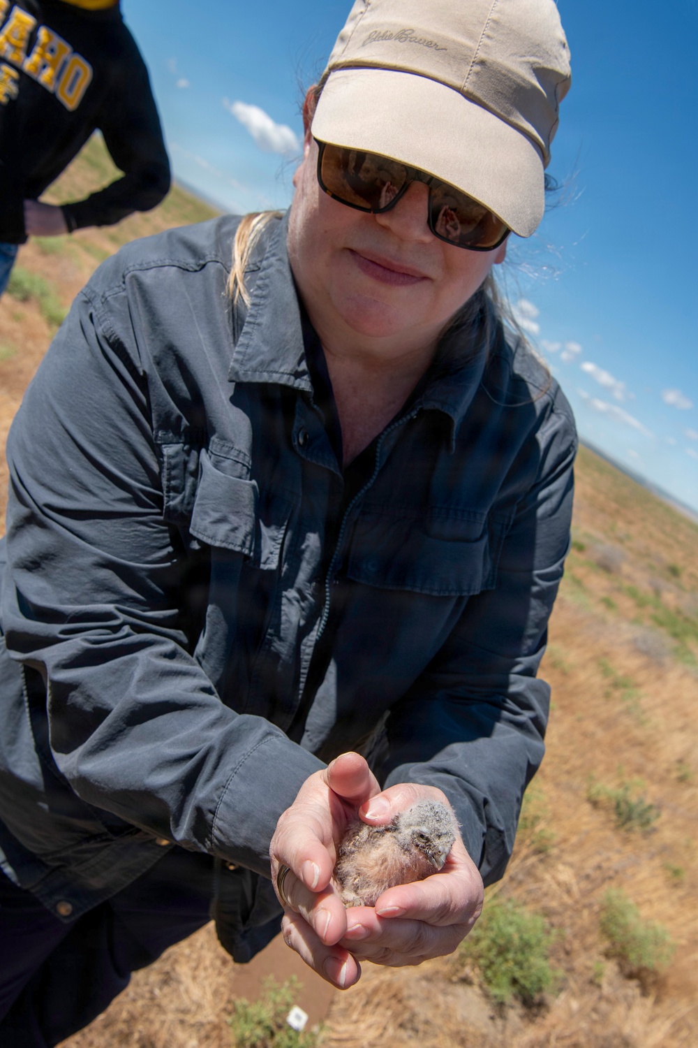 Oregon National Guard Soldiers and civilian employees learn about Eastern Oregon’s Borrowing Owls