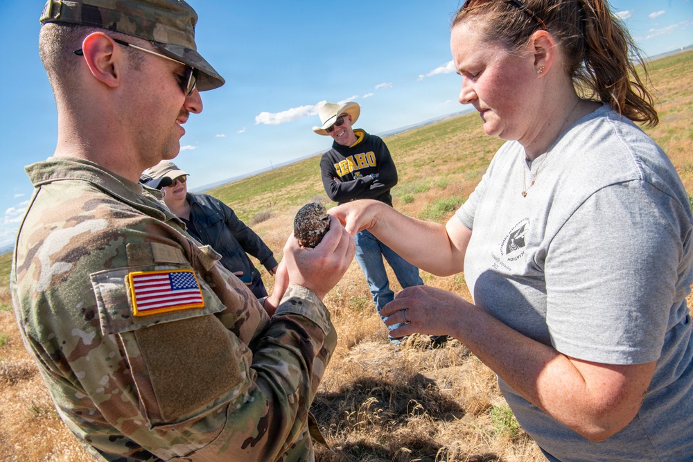 Oregon National Guard Soldiers and civilian employees learn about Eastern Oregon’s Borrowing Owls