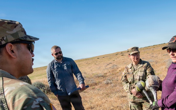 Oregon National Guard Soldiers and civilian employees learn about Eastern Oregon’s Borrowing Owls