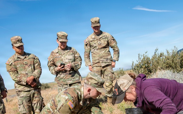 Oregon National Guard Soldiers and civilian employees learn about Eastern Oregon’s Borrowing Owls