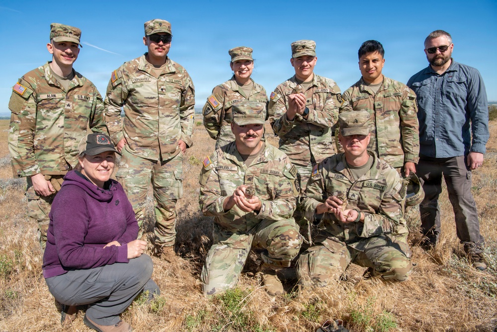 Oregon National Guard Soldiers and civilian employees learn about Eastern Oregon’s Borrowing Owls