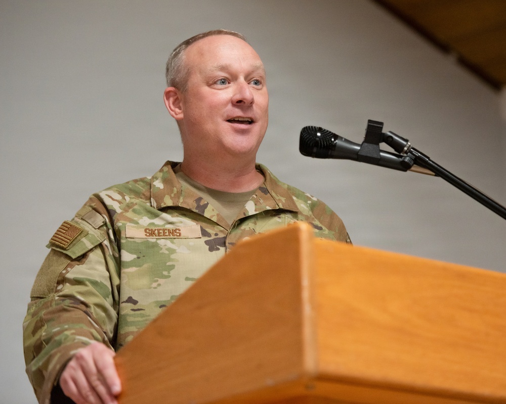 Skeens takes command of the 123rd Force Support Squadron