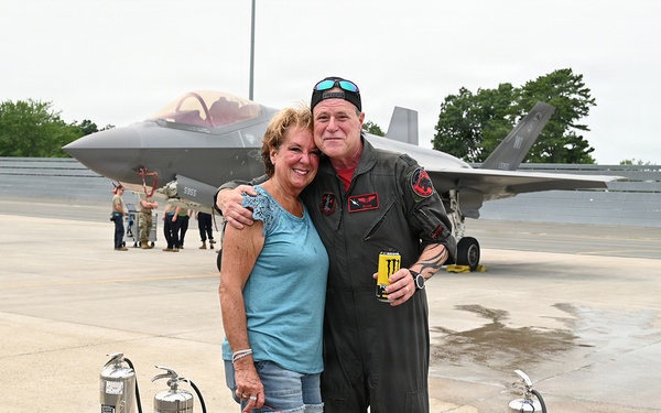 104th Fighter Wing Celebrates Flight Surgeon's Fifteen Years of Service with Fini Flight