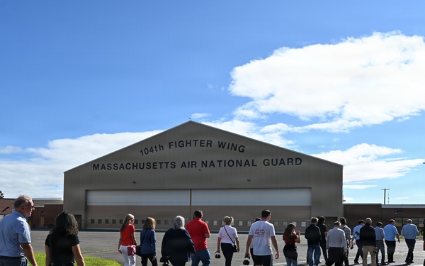 104th Fighter Wing hosts base tour for PNCU and Pratt and Whitney