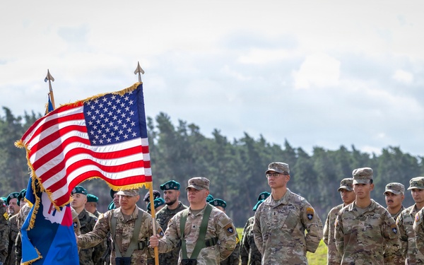 U.S. Soldiers participate in BPTA and NATO FLF Battle Group-Poland anniversary ceremony