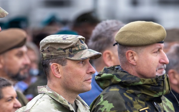 U.S. Soldiers participate in BPTA and NATO FLF Battle Group-Poland anniversary ceremony