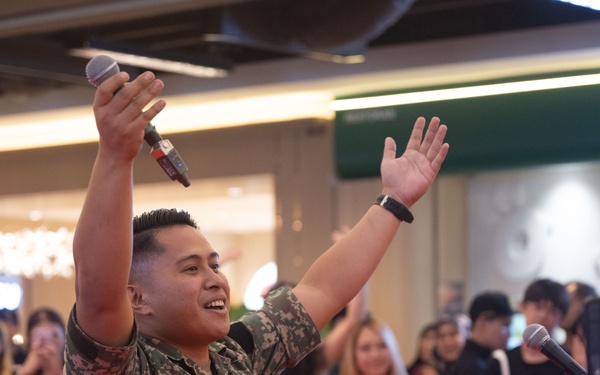 Pacific Partnership Band and Malaysian Armed Forces Band holds concert at Imago Shopping Mall in Kota Kinabalu, Malaysia