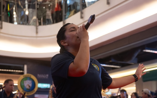 Pacific Partnership Band and Malaysian Armed Forces Band holds concert at Imago Shopping Mall in Kota Kinabalu, Malaysia