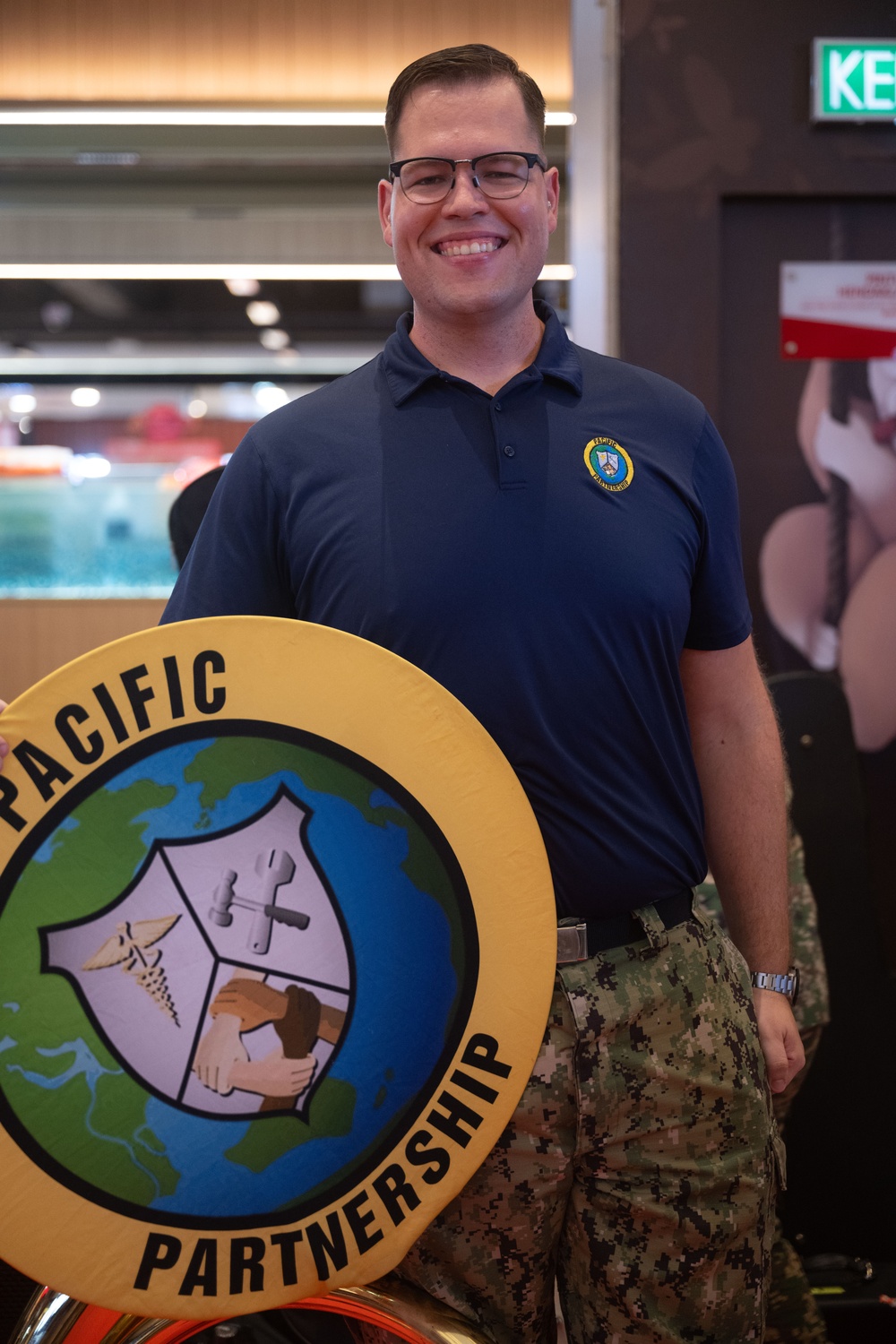 Pacific Partnership Band and Malaysian Armed Forces Band holds concert at Imago Shopping Mall in Kota Kinabalu, Malaysia