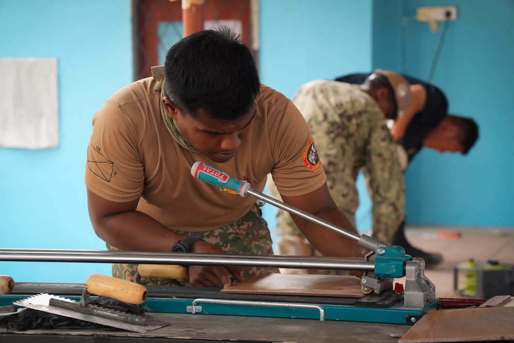 NMCB-5 continues construction at SK Babagon Toki Various School Renovations in Kota Kinabalu, Malaysia