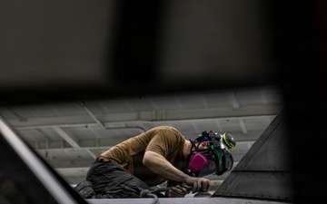 Abraham Lincoln Conducts Maintenance