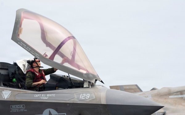 U.S. Marines Conduct Aircraft Maintenance Aboard Boxer