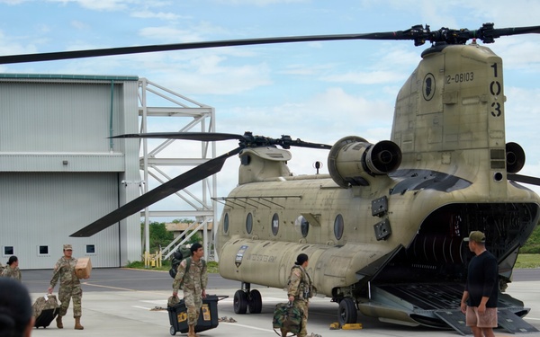 Hawaii National Guard sends additional resources to resupply Kauai ahead of Hurricane Lowell.