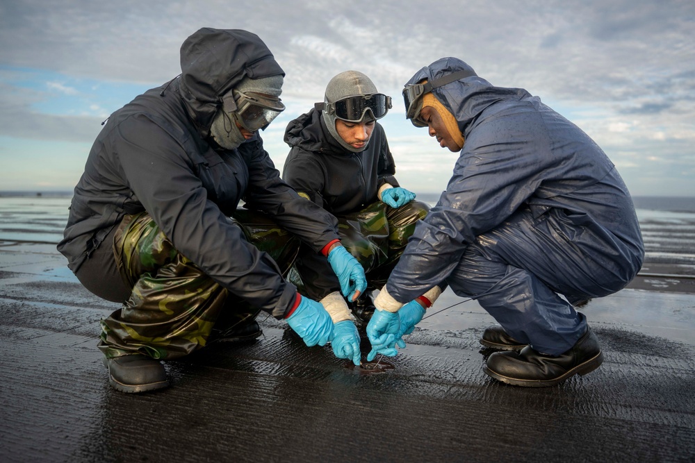 USS Theodore Roosevelt Countermeasure Washdown