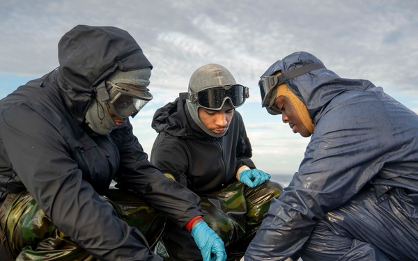 USS Theodore Roosevelt Countermeasure Washdown